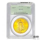 1927 $20 Gold Double Eagle PCGS MS63