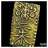 1832-1858 Japan Gold 2 Shu CLOSELY UNCIRCULATED
