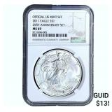 2011 Silver Eagle NGC MS69 25th Anniversary