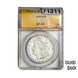 1902-S Morgan Silver Dollar ANACS EF45