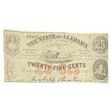 1863 25C State Of Alabama