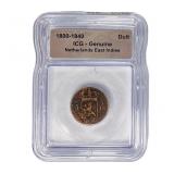 1800-1840 Netherlands East Indies Duit ICG Genuin