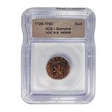 1726-1793 VOC N.E. INDIES Duit ICG Genuine