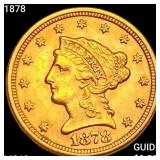 1878 $2.50 Gold Quarter Eagle CHOICE BU