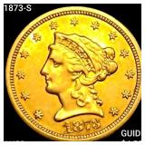 1873-S $2.50 Gold Quarter Eagle CHOICE AU