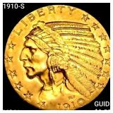 1910-S $5 Gold Half Eagle UNCIRCULATED