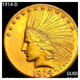 1914-D $10 Gold Eagle CHOICE BU