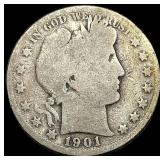 1901-S Silver Barber Half Dollar NICELY  CIRCULAT