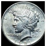 1921 Silver Peace Dollar CLOSELY UNCIRCULATED