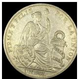 1894 Peru Silver Un Sol CLOSELY UNCIRCULATED