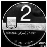 2001 Isreal Silver 2 Sheqalim CHOICE PROOF