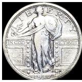 1917 Type 1 Standing Liberty Quarter NEARLY  UNCI