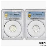 [2 Coins] 1960 Roosevelt Dime PCGS MS66 FB