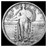 1917 Type 1 Standing Liberty Quarter NEARLY  UNCI