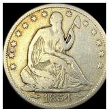1854 Arrows Seated Liberty Half Dollar NICELY  CI