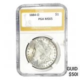 1884-O Morgan Silver Dollar PGA MS65
