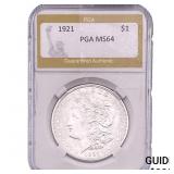 1921 Morgan Silver Dollar PGA MS64
