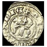 1382-1395 Hungary Mary Silver Denier CLOSELY UNCIR