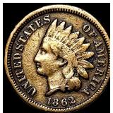 1862 Copper-Nickel Indian Head Cent CHOICE AU