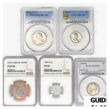 [5 Coins] 1937-1992 Varied Coinage PCGS/NGC PF/MS