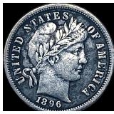 1896 Barber Dime NEARLY UNCIRCULATED