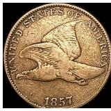 1857 Copper-Nickel Flying Eagle Cent NICELY CIRCUL