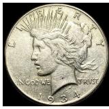 1934-S Peace Silver Dollar NEARLY  UNCIRCULATED
