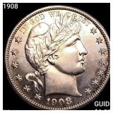 1908 Barber Half Dollar GEM PROOF