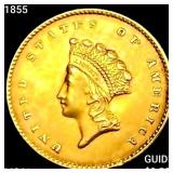 1855 Rare Gold Dollar UNCIRCULATED