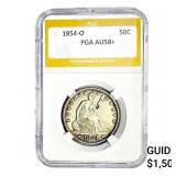 1854-O Seated Liberty Half Dollar PGA AU58+