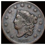 1833 Copper Large Cent LIGHTLY CIRCULATED