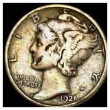 1921-D Silver Mercury Dime LIGHTLY CIRCULATED