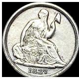 1837 Seated Liberty Half Dime NEARLY  UNCIRCULATE