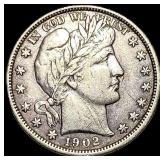 1902 Silver Barber Half Dollar NEARLY  UNCIRCULAT
