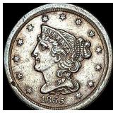 1855 Braided Hair Half Cent CLOSELY  UNCIRCULATED