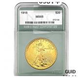 1915 $20 Gold Double Eagle NTC MS65
