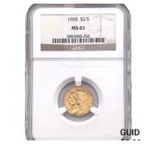 1928 $2.50 Gold Quarter Eagle NGC MS61