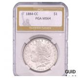 1884-CC Morgan Silver Dollar PGA MS64