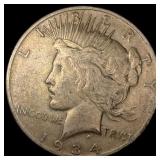1934-S Silver Peace Dollar NEARLY  UNCIRCULATED