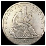1857-S Silver Half Dollar NEARLY UNCIRCULATED