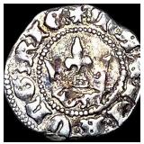 1386-1395 Hungary Mary SIlver Denar CLOSELY UNCIRC