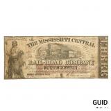 1862 $3 Mississippi Central Rail-Road Company Note
