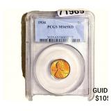 1934 Wheat Cent PCGS MS65 Red