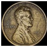 1909-S Lincoln Wheat Cent LIGHTLY CIRCULATED