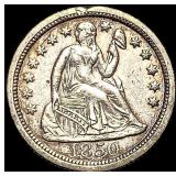 1850-O Silver Seated Liberty Dime NEARLY  UNCIRCU