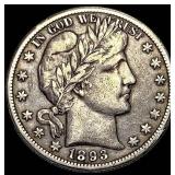 1893-O Silver Barber Half Dollar NEARLY  UNCIRCUL