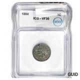 1884 Indian Head Cent ICG VF30