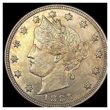 1883 Liberty Head Nickel w/Cents UNCIRCULATED
