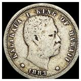 1883 Hawaii Silver Dime NEARLY UNCIRCULATED