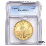 1914-D $20 Gold Double Eagle ICG MS65